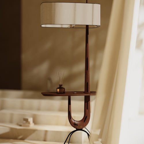 The Walnut Shelf Lamp