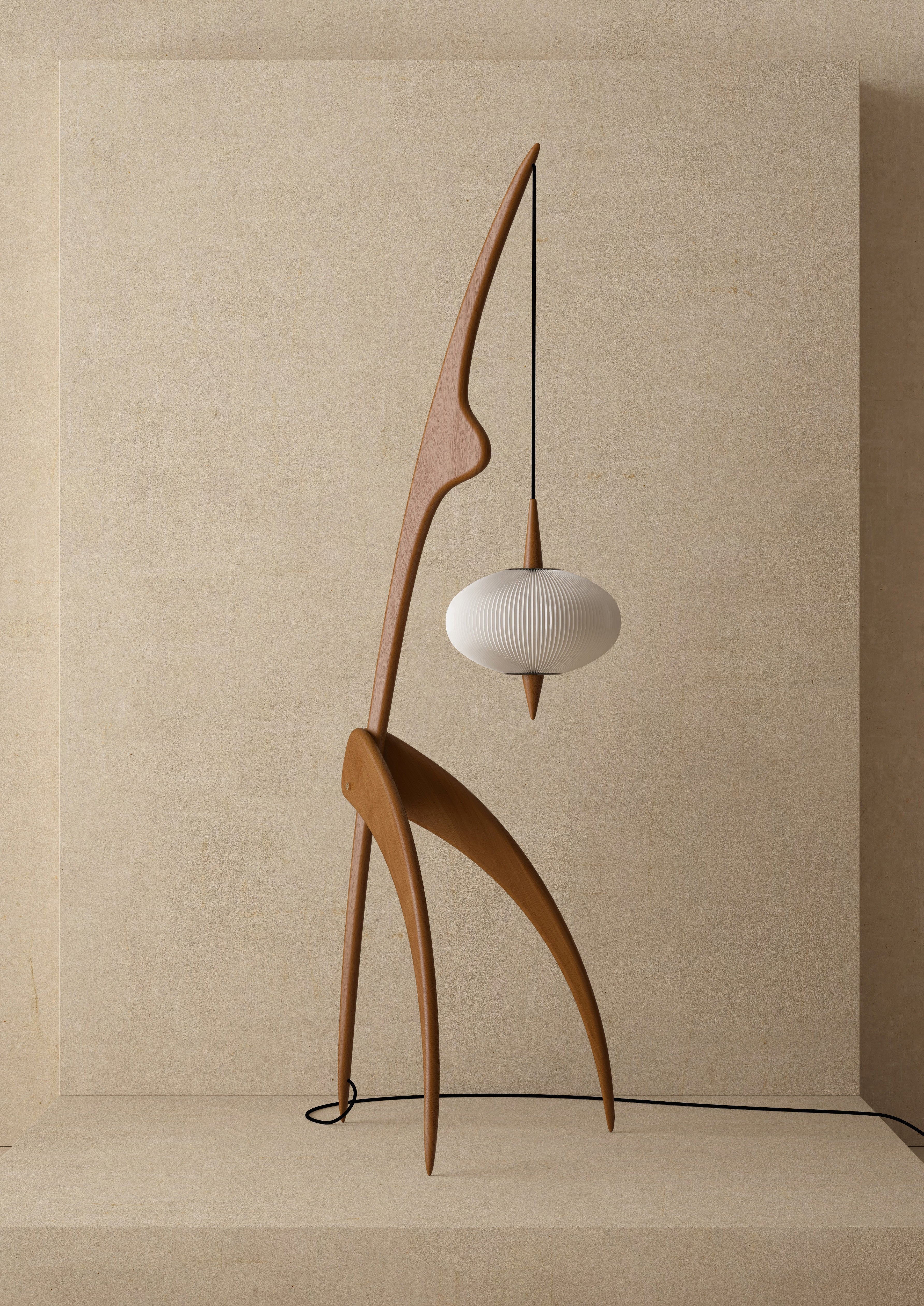 The Woven Crane Lamp