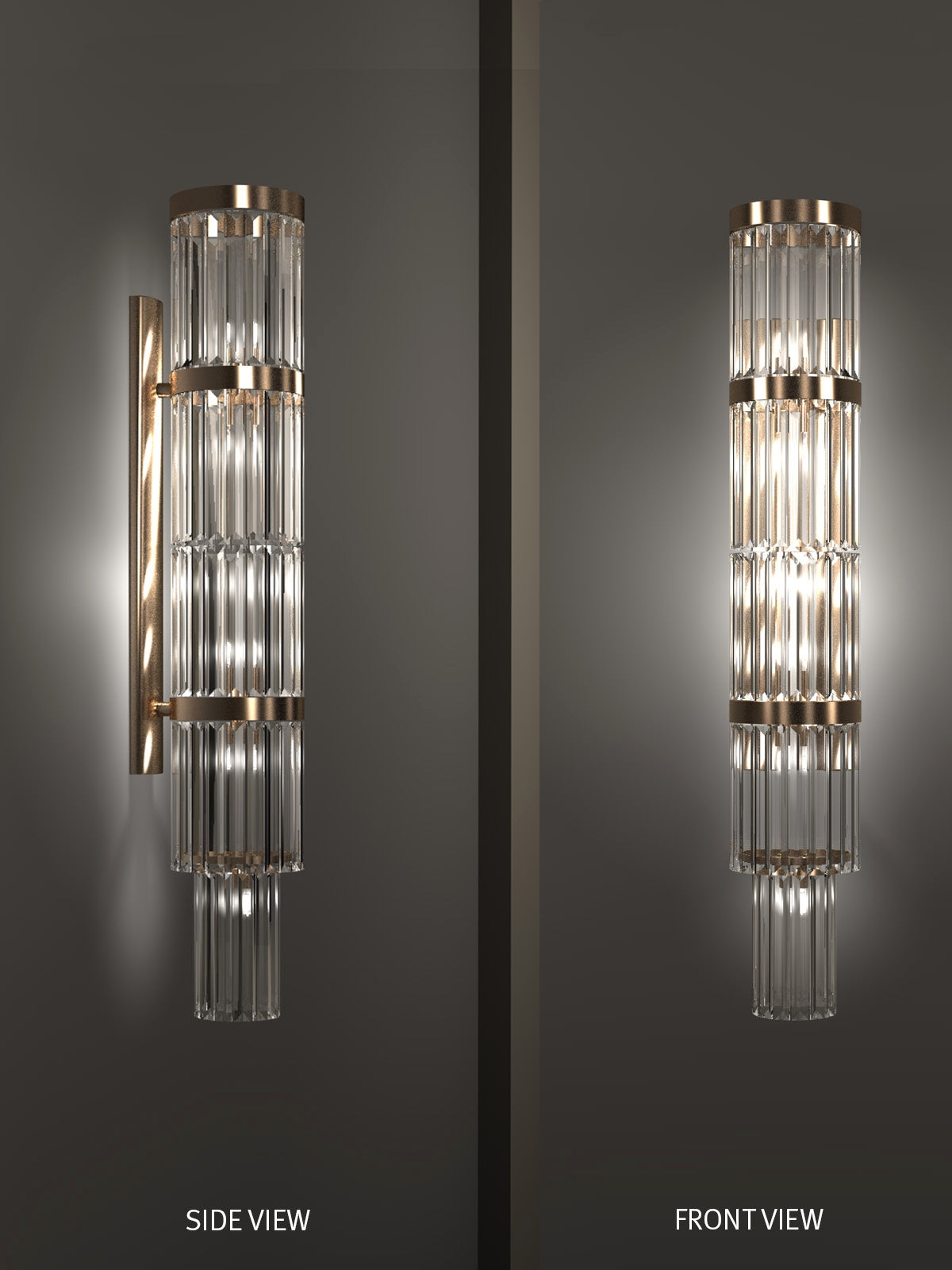 The Crystal Column Sconce