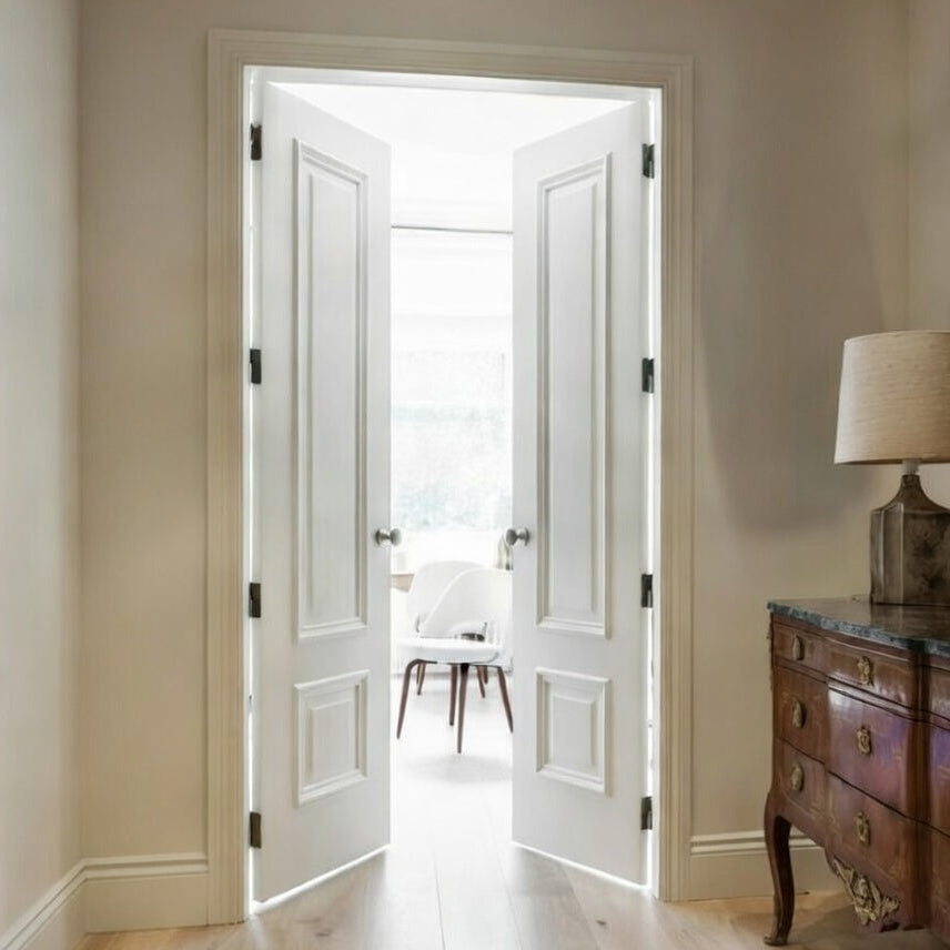 Triple Panelled Double Doors - Solid Painted