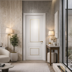 Panel Outline Trim on White Door