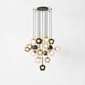 Modern Cluster Pendant Light – Brass & Glass