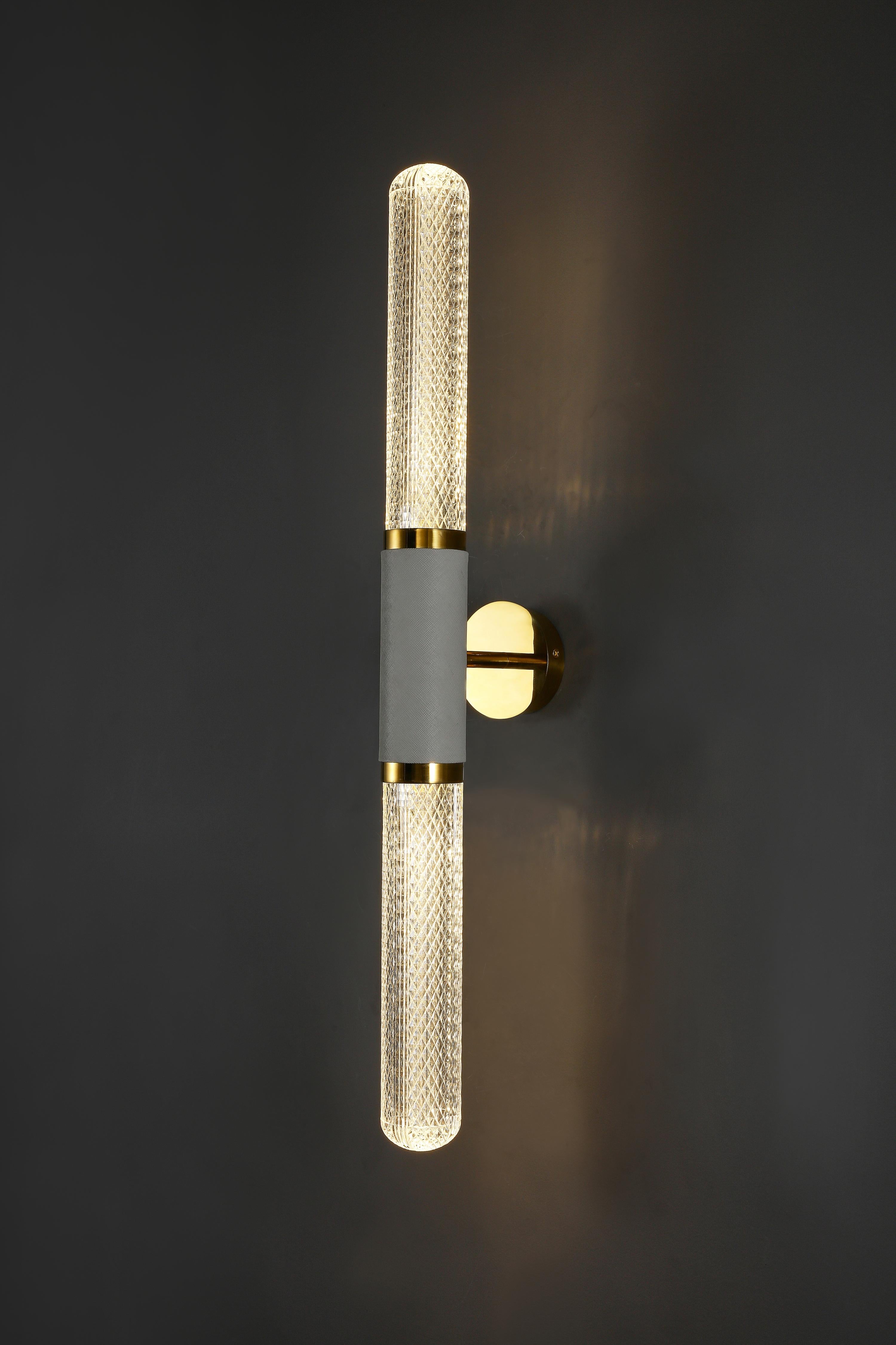 The Crystal Column Sconce