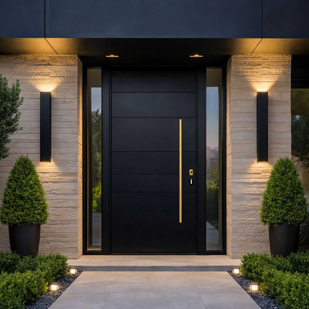 Matte Black X-Geometry with Full Glazed Portal