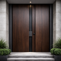 Dark Walnut Double with Steel Reveal