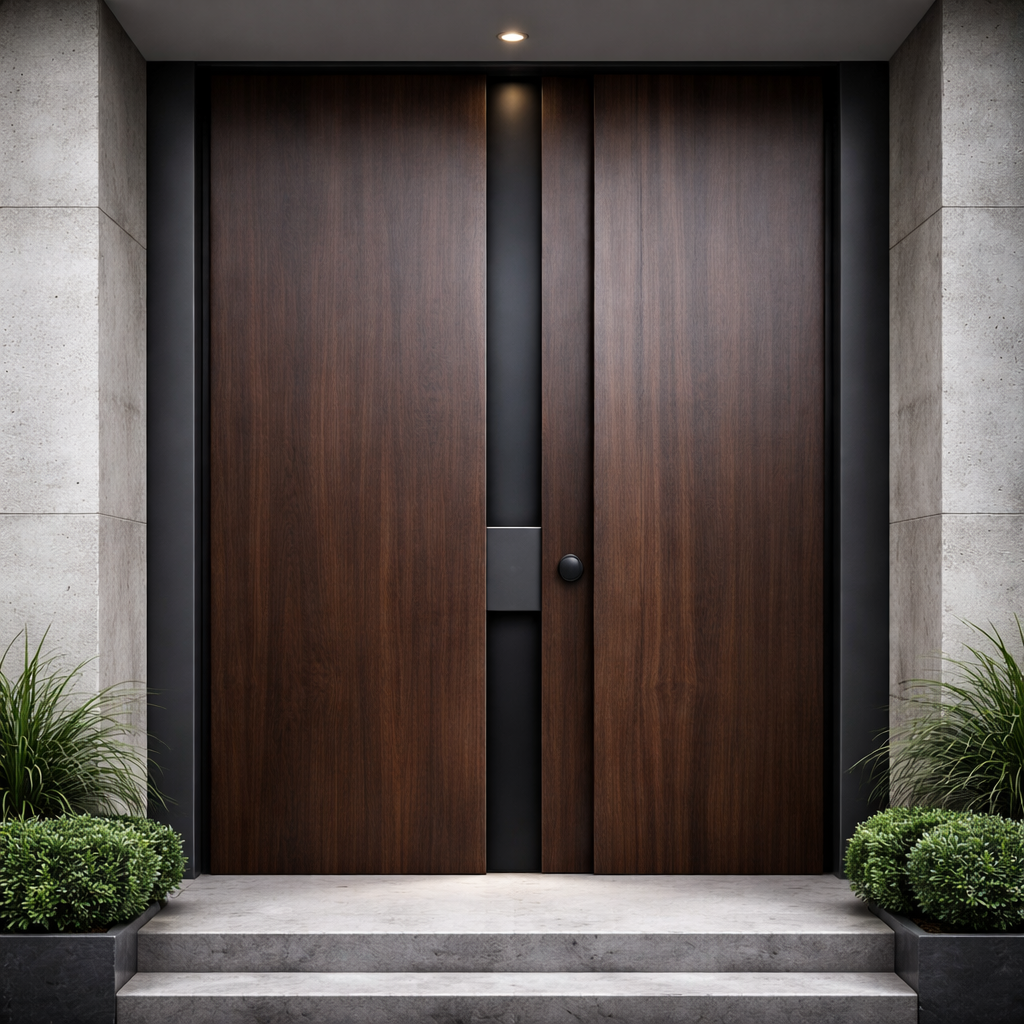 Dark Walnut Double with Steel Reveal