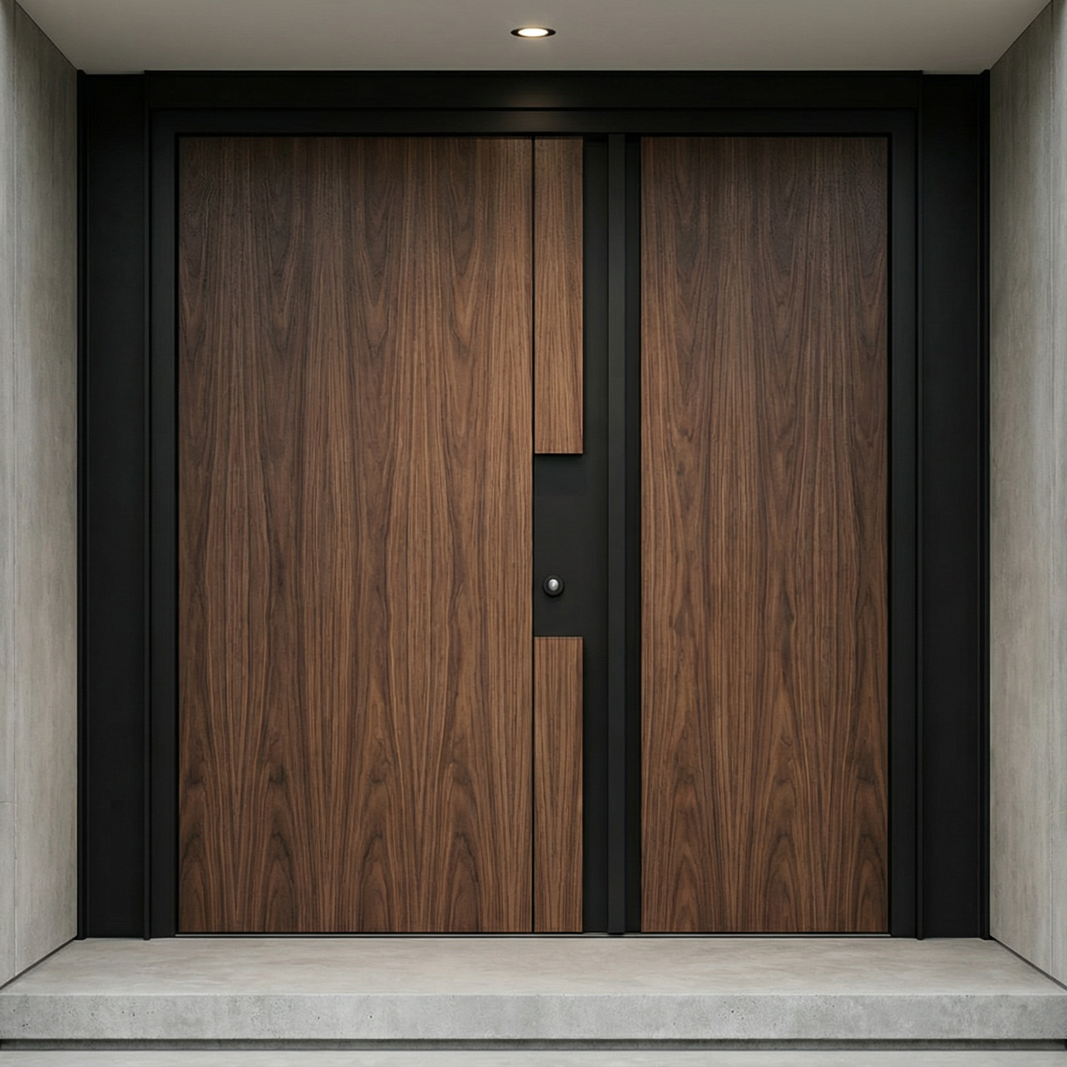 Dark Walnut Double with Steel Reveal