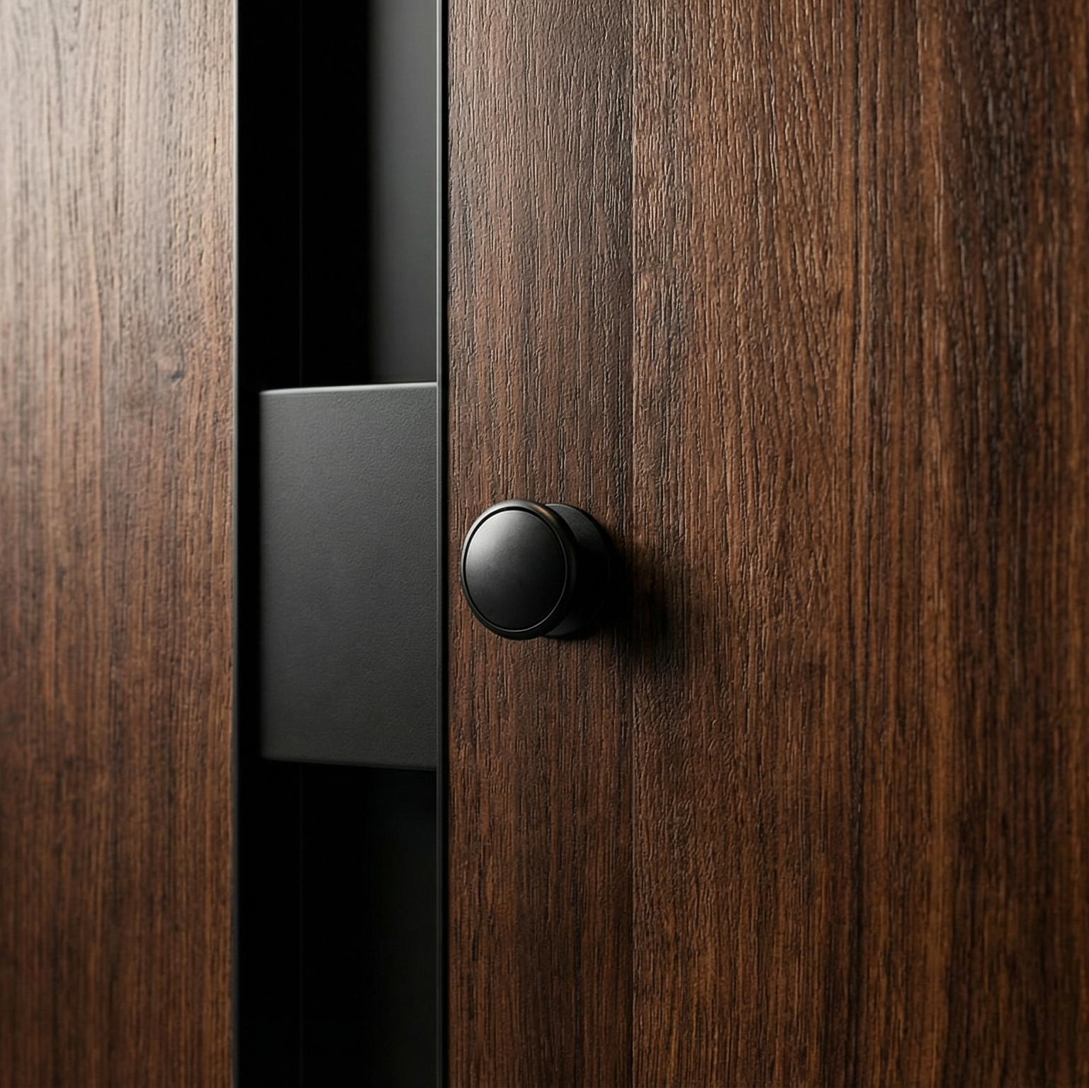 Dark Walnut Double with Steel Reveal