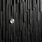 Black Micro-Tile Textured Double with Square Pull Knobs