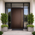 Dark Walnut Reeded Single with Full Glazed Surround Frame