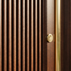 Dark Walnut Reeded Single with Full Glazed Surround Frame