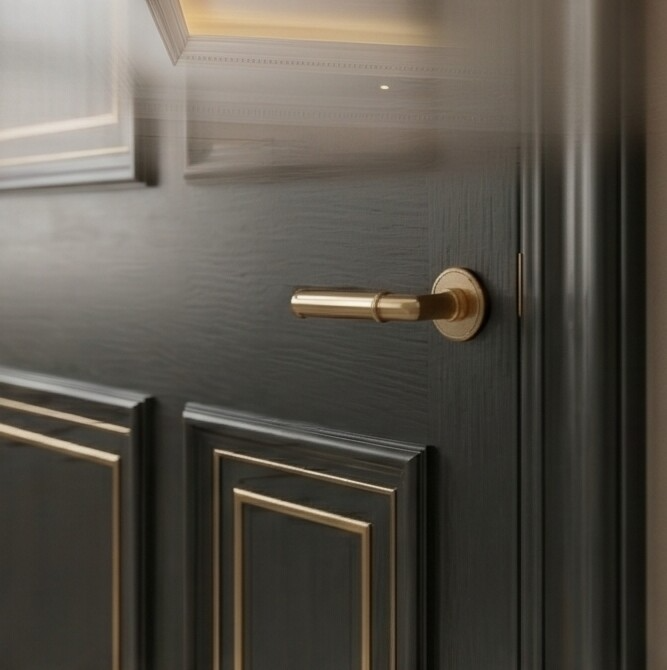 Classic Trim with Gold Inlay - Three-Panel