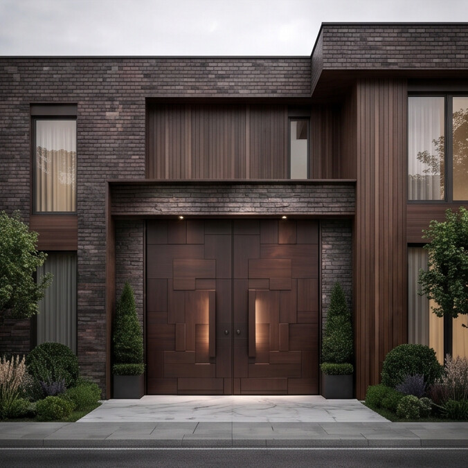 Walnut 3D Block Relief Double
