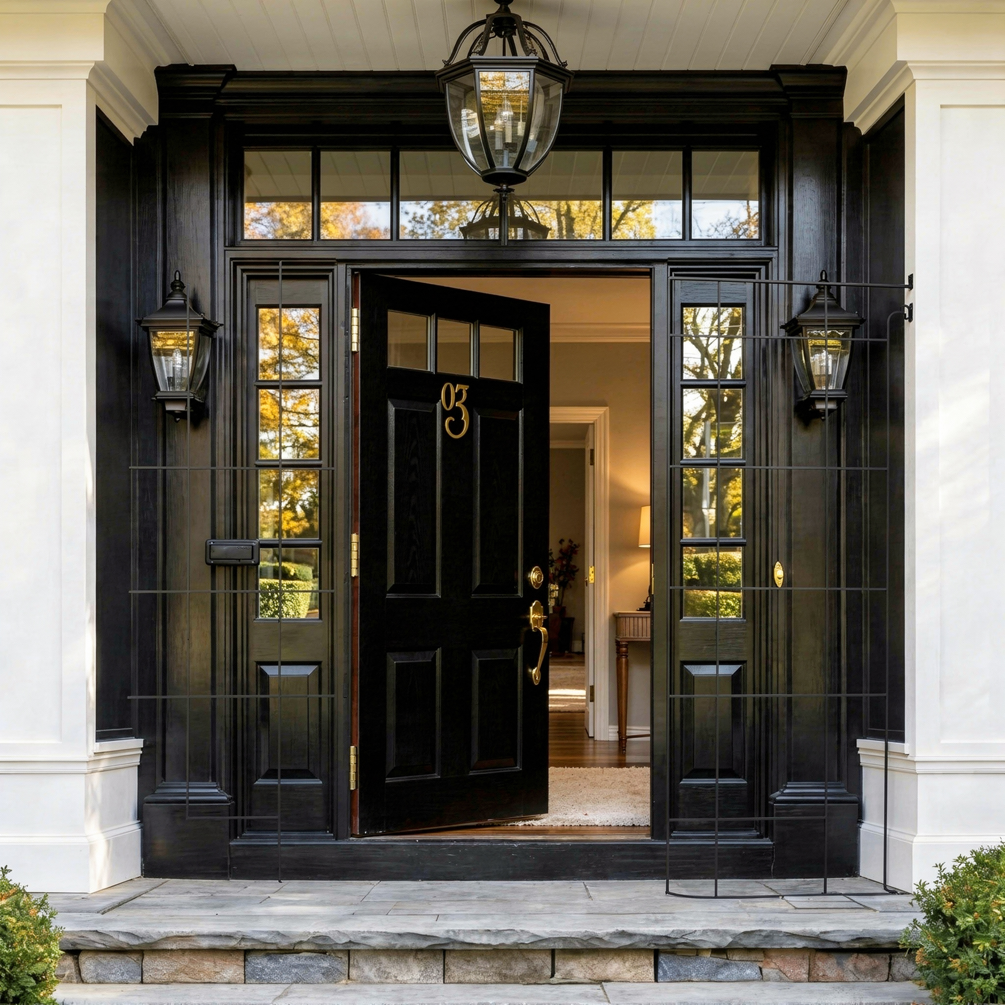 Georgian Six-Panel with Sidelights & Transom
