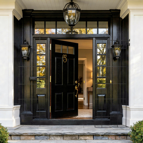 Georgian Six-Panel with Sidelights & Transom