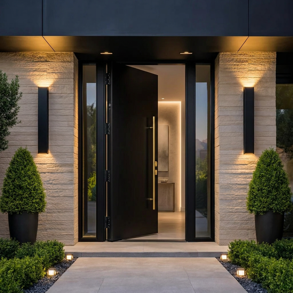 Matte Black X-Geometry with Full Glazed Portal