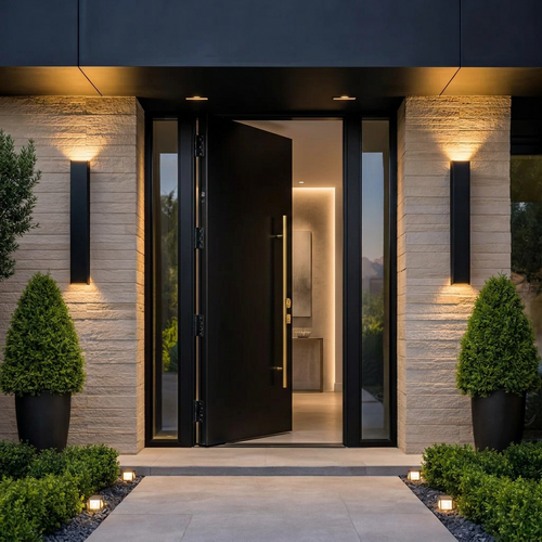 Matte Black X-Geometry with Full Glazed Portal