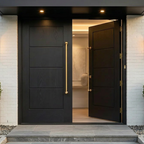 Ebony Double with Brass Round-Bar Pulls