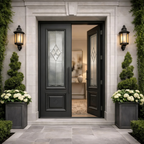 Charcoal Diamond Leaded Double with Lower Panel Detail