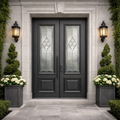 Charcoal Diamond Leaded Double with Lower Panel Detail