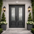 Charcoal Diamond Leaded Double with Lower Panel Detail