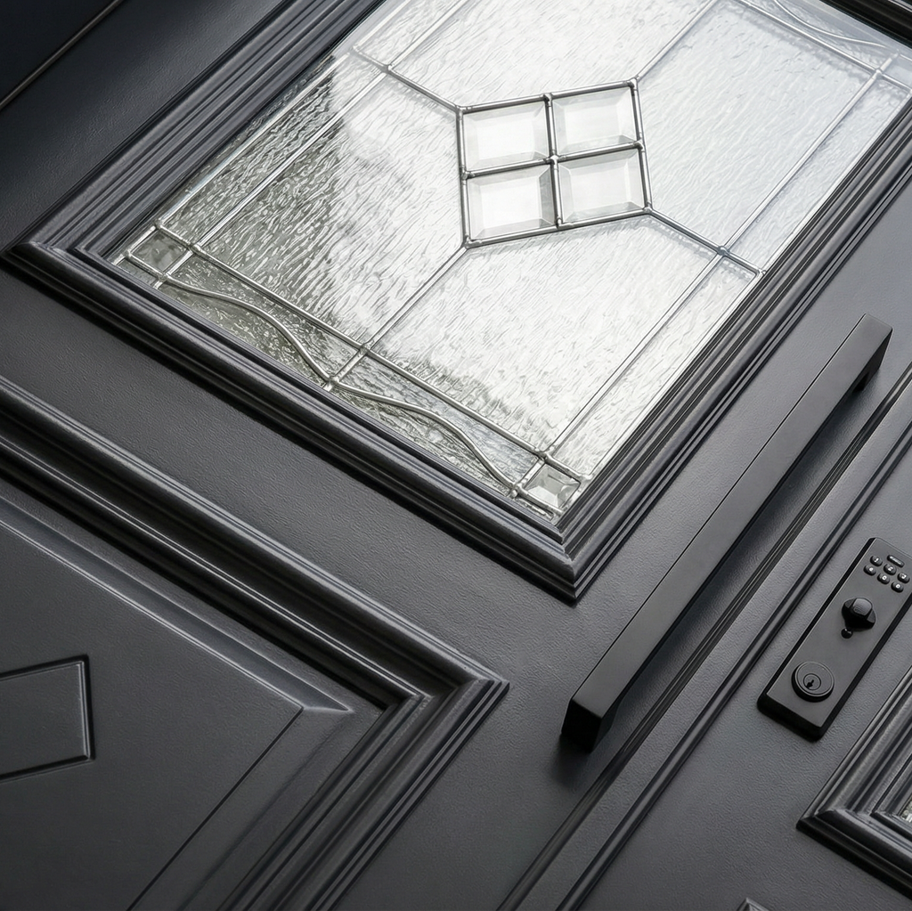 Charcoal Diamond Leaded Double with Lower Panel Detail